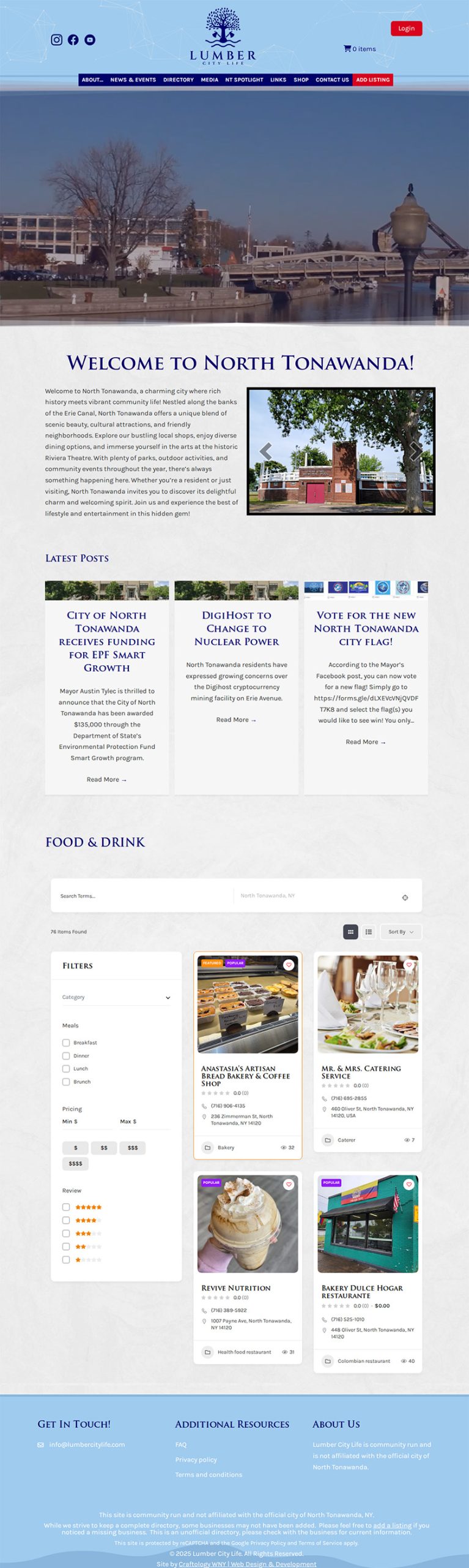 Website Design for Lumber City Life